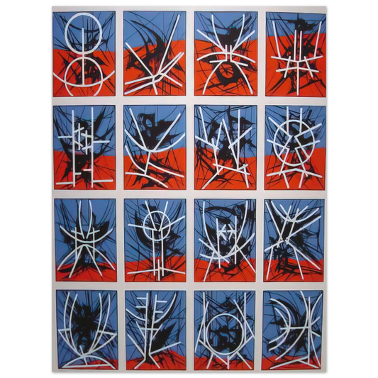 Jimmy Ernst - Hieroglyphics - 1969  75x100 cm / 30x40inches Fine Art Poster