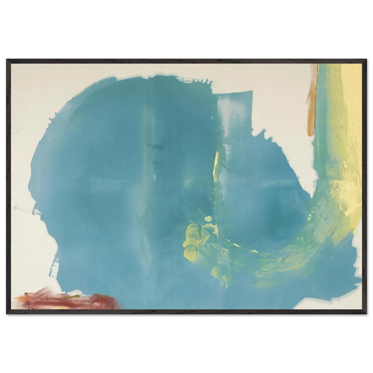 Helen Frankenthaler - Where Necessary - 1977 Wall art - 30x45 cm / 12x18 inches - Premium Wooden Framed Poster With Fine Art Paper-canvas - Black frame