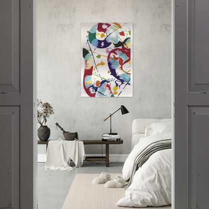 Untitled  SFE-85  - Sam Francis Brushed Aluminum Print - 70x100 cm / 28x40 inches | Sam Francis Aluminum Print | Sam Francis Prints