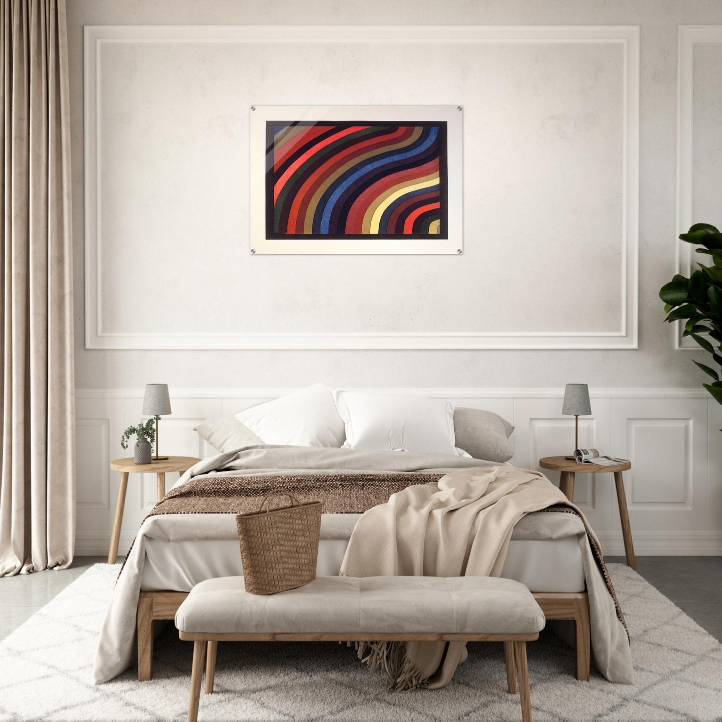 Two Centimeter Wavy Bands in Colors - Sol LeWitt Acrylic Print - 70x100 cm / 28x40″ inches | Sol LeWitt Wall Art | Sol LeWitt Prints