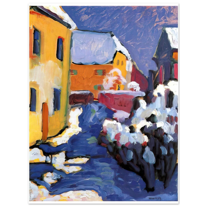 Wassily Kandinsky - CEMETERY AND VICARAGE IN KOCHEL 1909  75x100 cm / 30x40inches Fine Art Poster