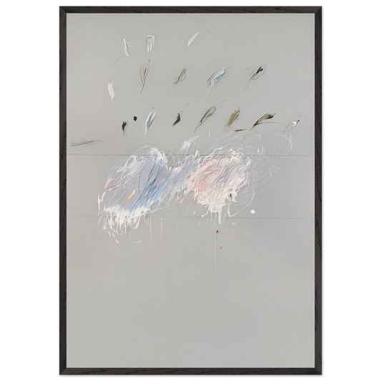 Nine Discourses on Commodus Part VI - Cy Twombly 70x100 cm / 28x40 inches Framed Art Print – Black Wooden Frame