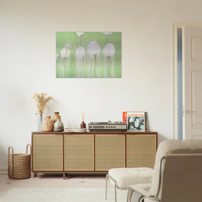Untitled,  Peony Blossom Painting  - Cy Twombly Brushed Aluminum Print - 70x100 cm / 28x40 inches | Cy Twombly Aluminum Print | Cy Twombly Prints