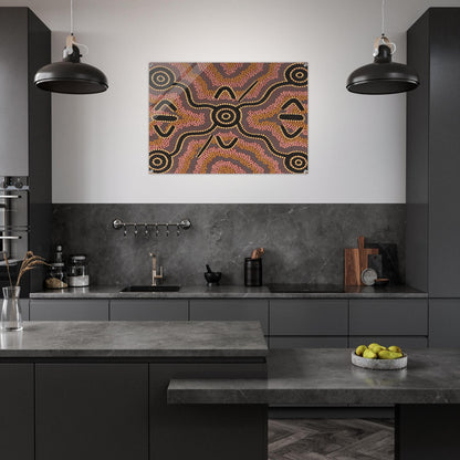 Untitled - 1980 - Clifford Possum Tjapaltjarri Acrylic Print - 70x100 cm / 28x40″ inches