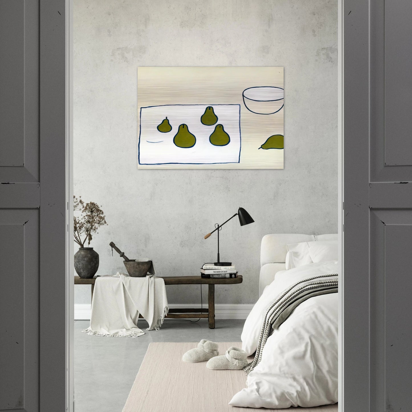 Five Pears - 1976 - William Scott Brushed Aluminum Print - 70x100 cm / 28x40 inches | William Scott Aluminum Print | William Scott Prints