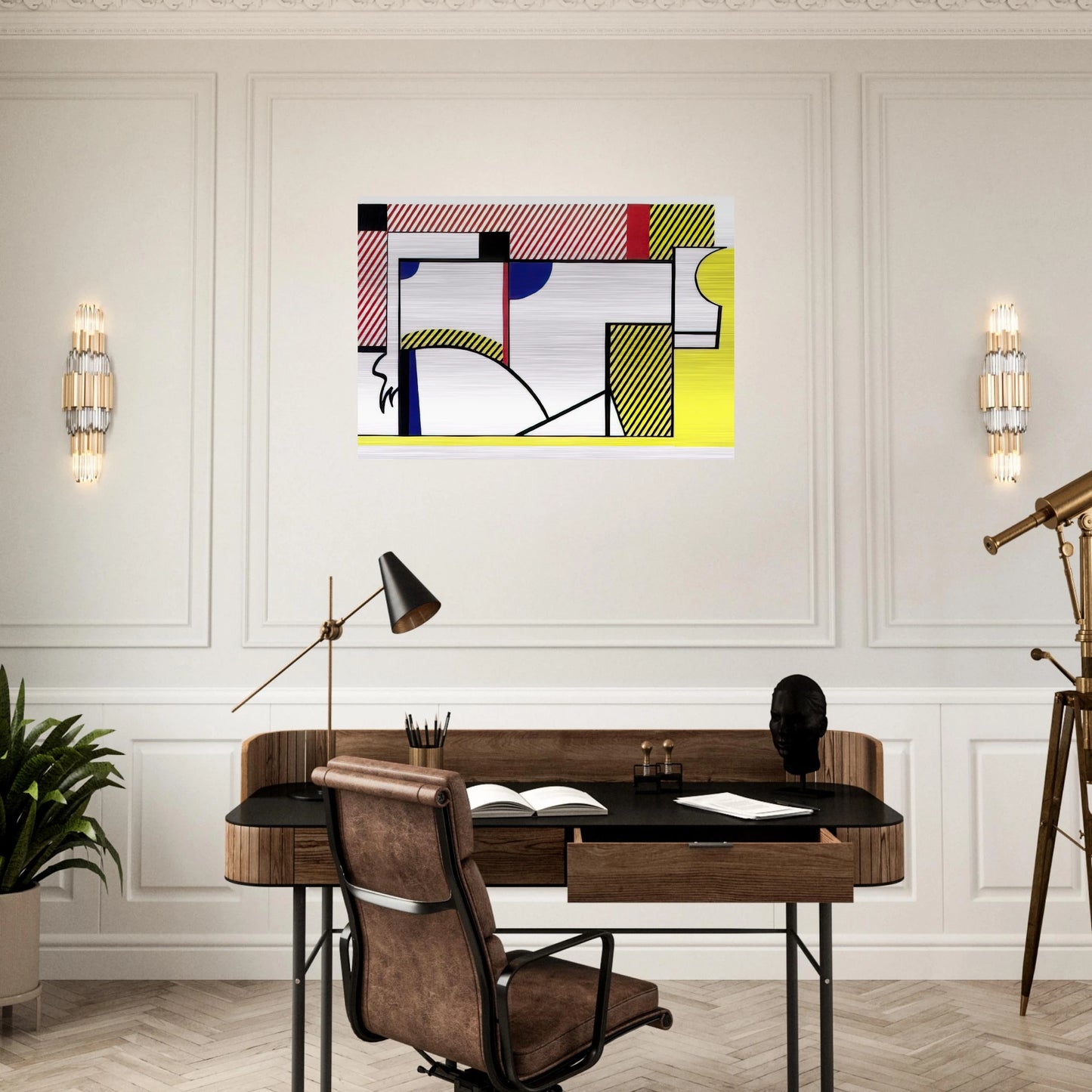 BULL VI 1973 - Roy Lichtenstein Brushed Aluminum Print - 70x100 cm / 28x40 inches | Roy Lichtenstein Aluminum Print | Roy Lichtenstein Prints