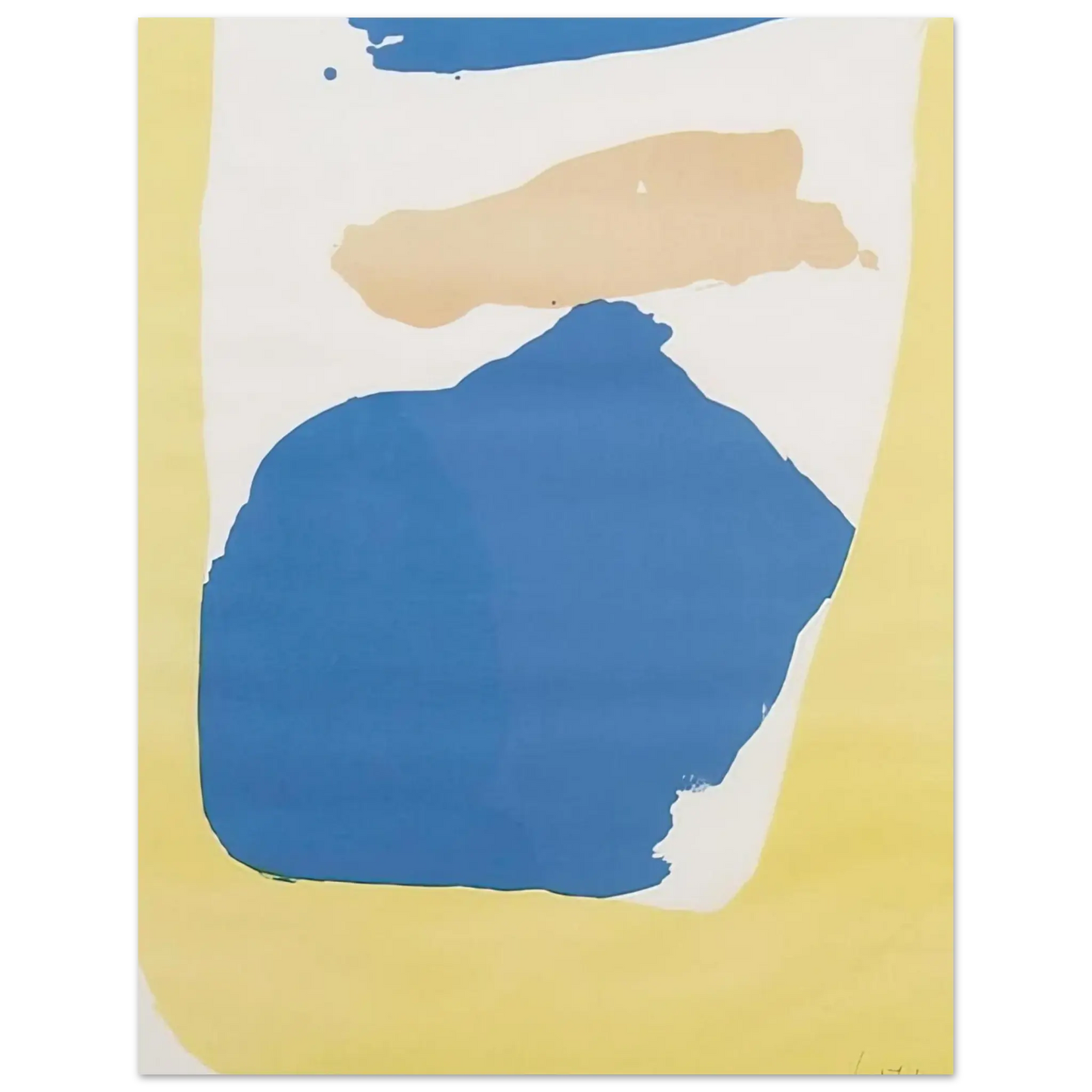 Helen Frankenthaler - Frankenthaler Preview - 1965 Wall art - 15x20 cm / 6x8 Inches - Premium Wooden Framed Poster With Fine Art Paper - White frame