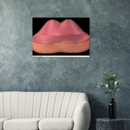MAE WEST LIPS SOFA 1937 - Salvador Dali Brushed Aluminum Print - 70x100 cm / 28x40 inches | Salvador Dali Aluminum Print | Salvador Dali Prints