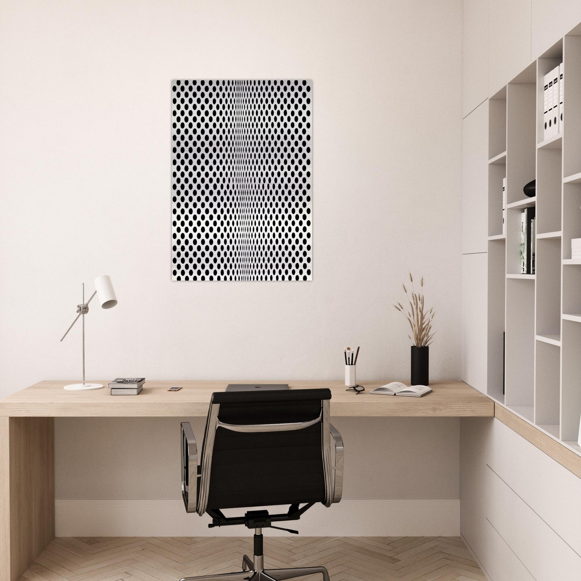 FISSION 1963 - Bridget Riley Brushed Aluminum Print - 70x100 cm / 28x40 inches | Bridget Riley Aluminum Print | Bridget Riley Prints