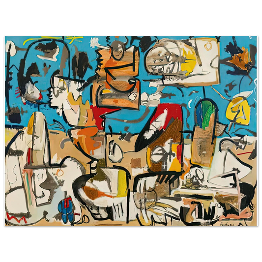 Helen Frankenthaler - Untitled, 1951- Wall Art - 21x29.7 cm / 8x12" - Fine Art Poster-canvas - -