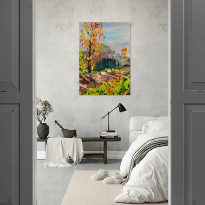 Milseburg in a Röhn Landscape - Konrad Zuse Brushed Aluminum Print - 70x100 cm / 28x40 inches | Konrad Zuse Aluminum Print | Konrad Zuse Prints