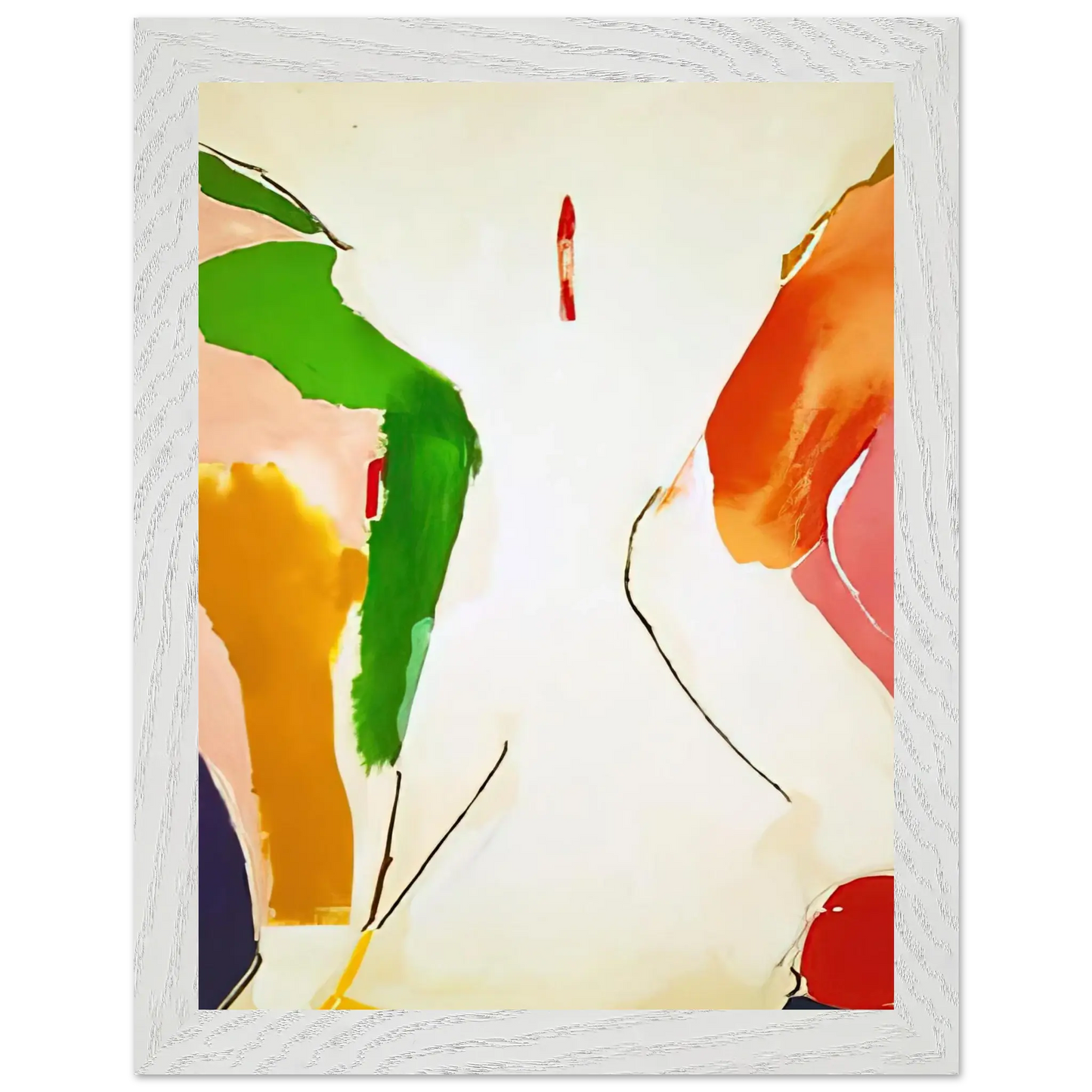 Helen Frankenthaler - Living Edge - 1973 Wall art - A2 (42 x 59.4  cm) - Premium Wooden Framed Poster With Fine Art Paper - White frame