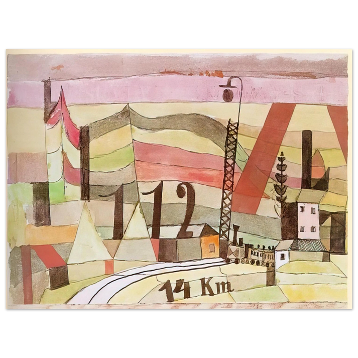 Paul Klee - STATION L 112 1923  75x100 cm / 30x40inches Fine Art Poster