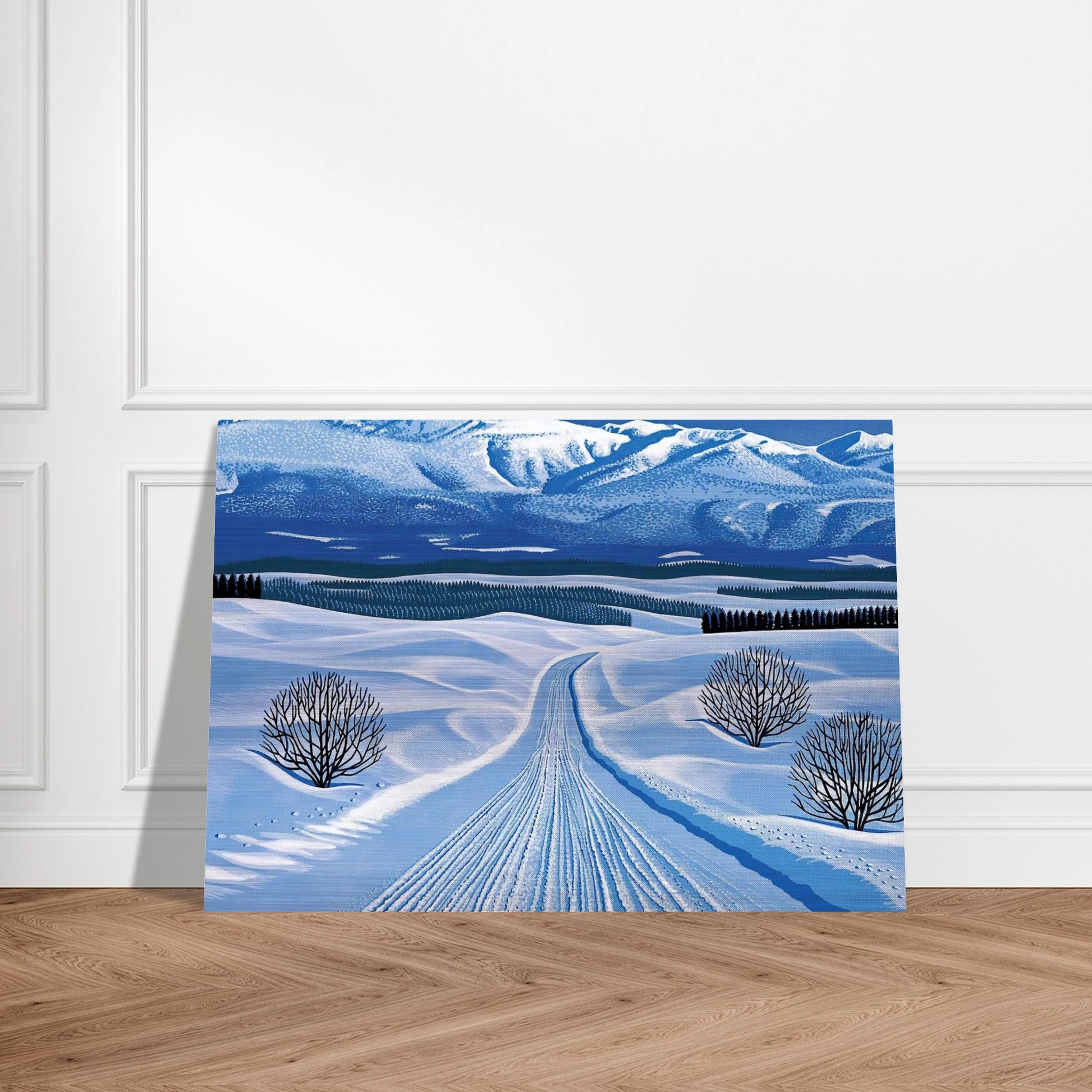 Winter Roads - Hiroshi Nagai Brushed Aluminum Print - 70x100 cm / 28x40 inches | Hiroshi Nagai Aluminum Print | Hiroshi Nagai Prints