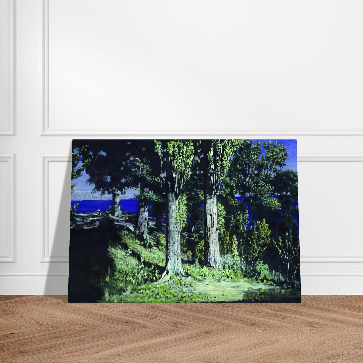 Cypresses on a Seashore. The Crimea - Arkhyp Kuindzhi Brushed Aluminum Print - 70x100 cm / 28x40 inches | Arkhyp Kuindzhi Aluminum Print | Arkhyp Kuindzhi Prints