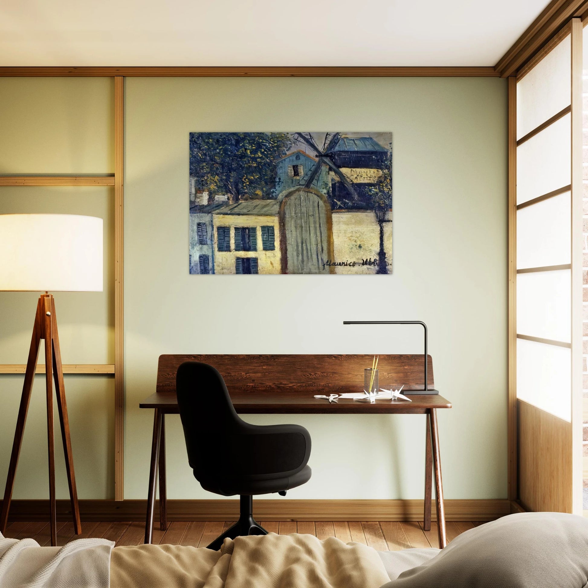 MOULIN DE LA GALETTE 1 - Maurice Utrillo Brushed Aluminum Print - 70x100 cm / 28x40 inches | Maurice Utrillo Aluminum Print | Maurice Utrillo Prints