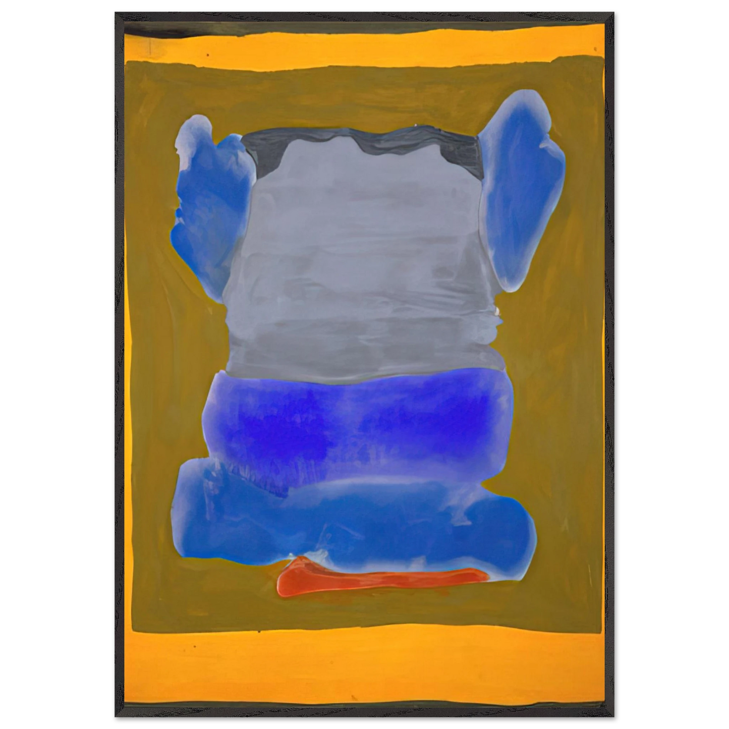 Helen Frankenthaler - Buddha s Court - 1964 Wall art - 13x18 cm / 5x7 inches - Premium Wooden Framed Poster With Fine Art Paper-canvas - Wood frame