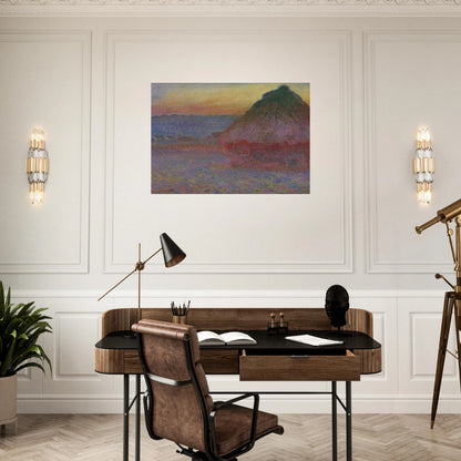 Grainstack in the Sunlight - claude monet Brushed Aluminum Print - 70x100 cm / 28x40 inches | claude monet Aluminum Print | claude monet Prints