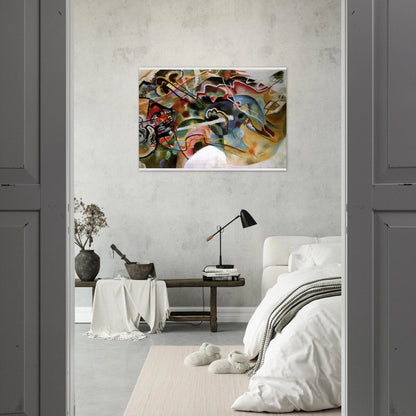 PICTURE WITH A WHITE BORDER 1913 - Wassily Kandinsky Brushed Aluminum Print - 70x100 cm / 28x40 inches | Wassily Kandinsky Aluminum Print | Wassily Kandinsky Prints