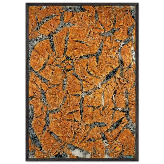 Mariale MD 4 serie le manteau de la Vierge - 1962 - Simon Hantai 70x100 cm / 28x40 inches Framed Art Print – Black Wooden Frame
