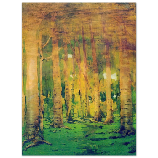 Arkhyp Kuindzhi - A Birch Grove. Spots of sunlight  75x100 cm / 30x40inches Fine Art Poster