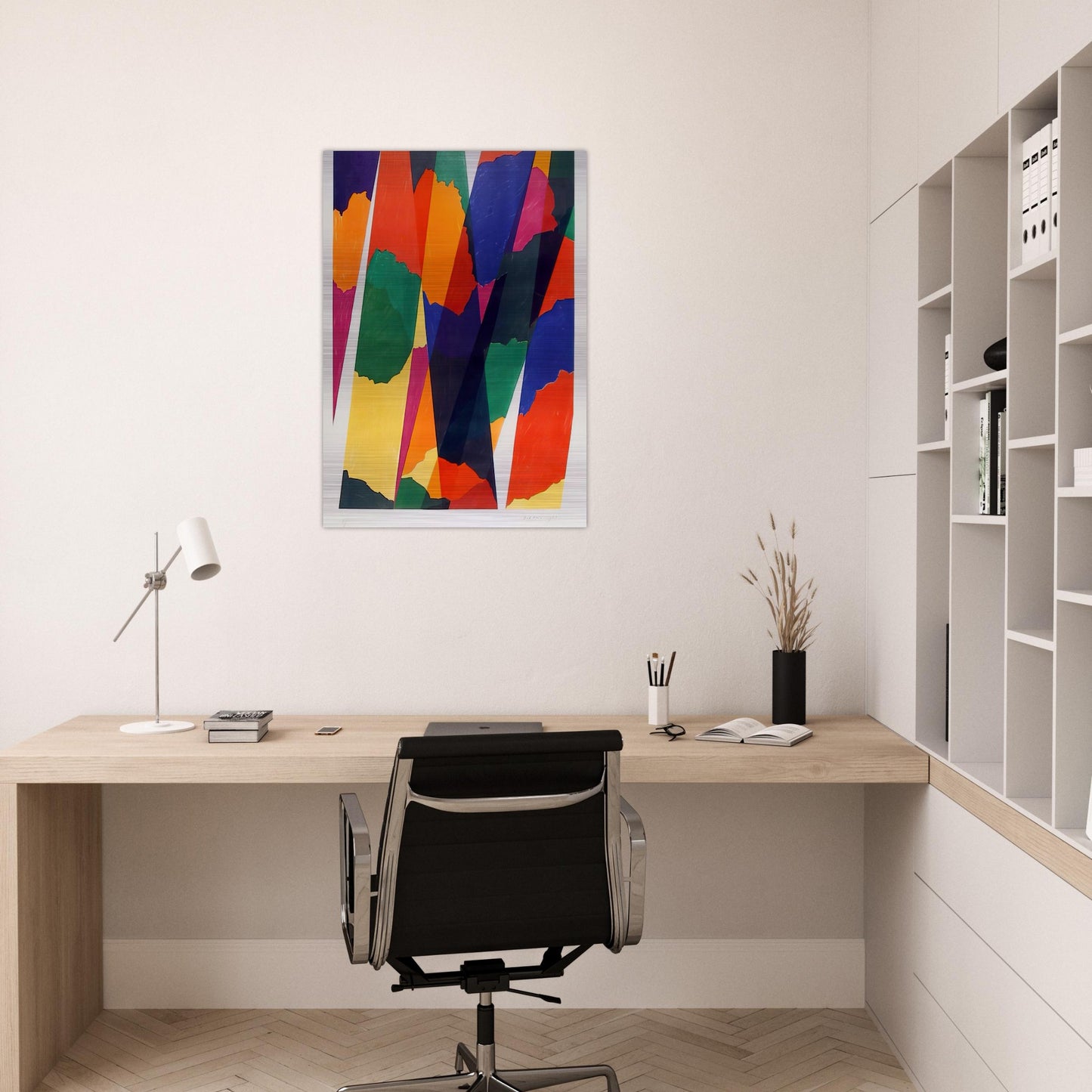 Wait - Untitled XIX - 1968 - Piero Dorazio Brushed Aluminum Print - 70x100 cm / 28x40 inches | Piero Dorazio Aluminum Print | Piero Dorazio Prints