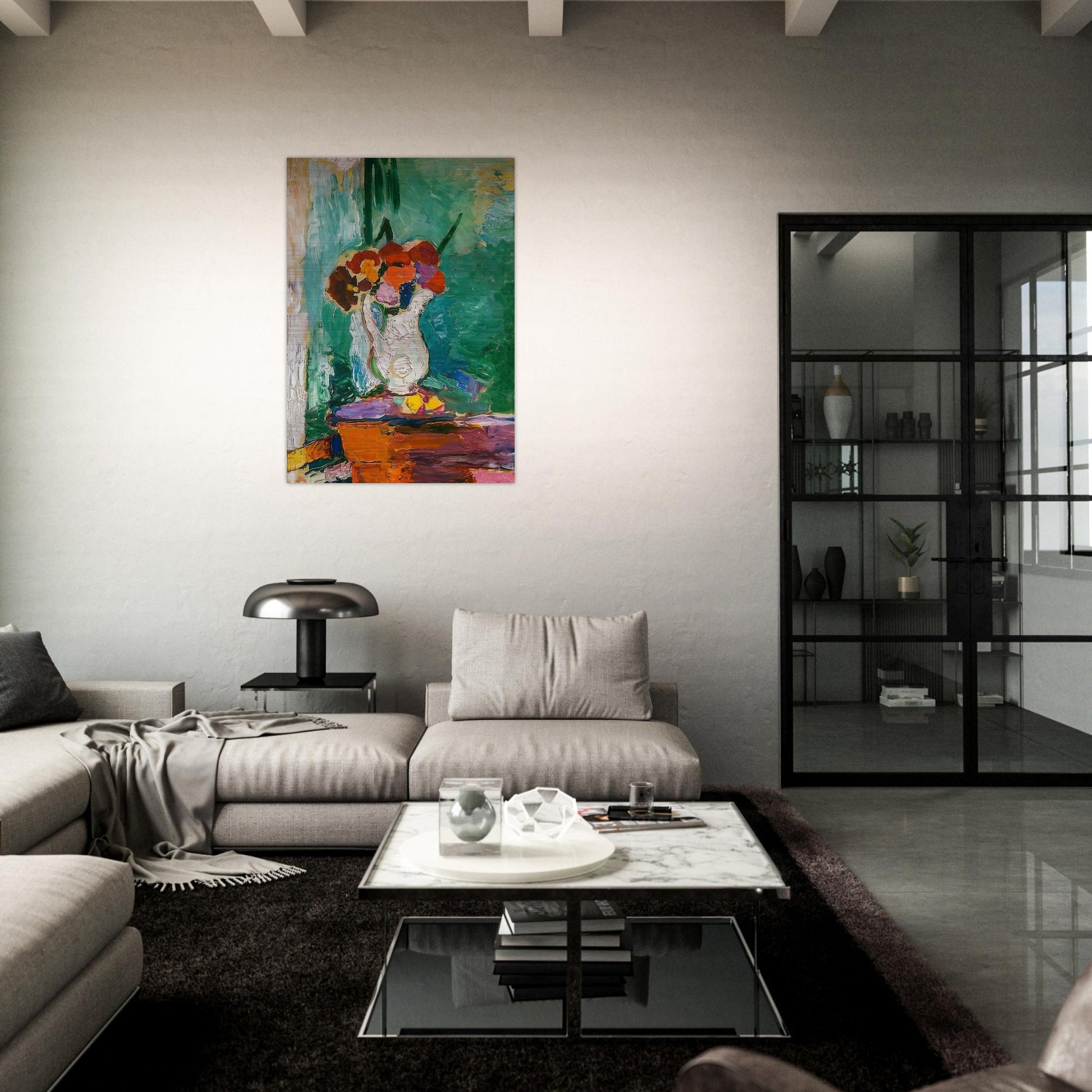 FLOWERS 1907 - Henri Matisse Brushed Aluminum Print - 70x100 cm / 28x40 inches | Henri Matisse Aluminum Print | Henri Matisse Prints