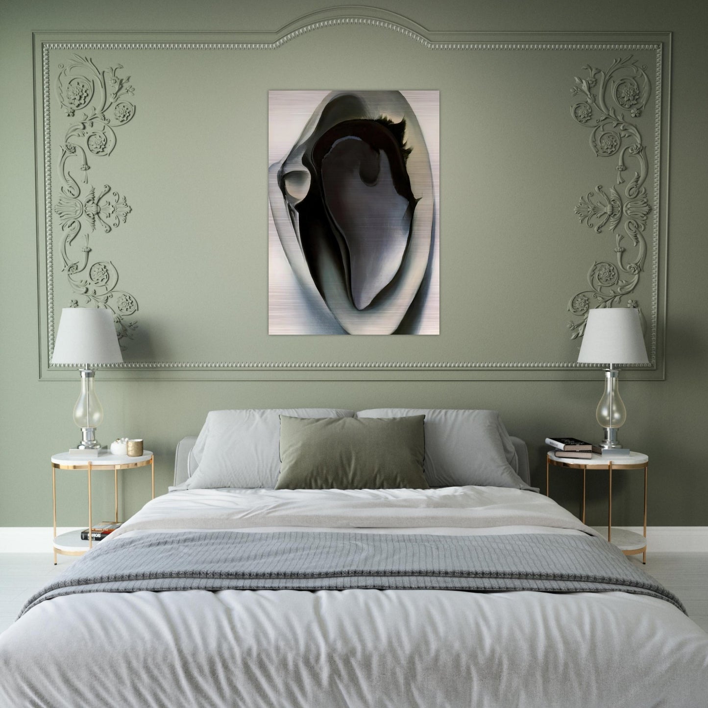 Clam and mussel - Georgia O'Keeffe Brushed Aluminum Print - 70x100 cm / 28x40 inches | Georgia O'Keeffe Aluminum Print | Georgia O'Keeffe Prints