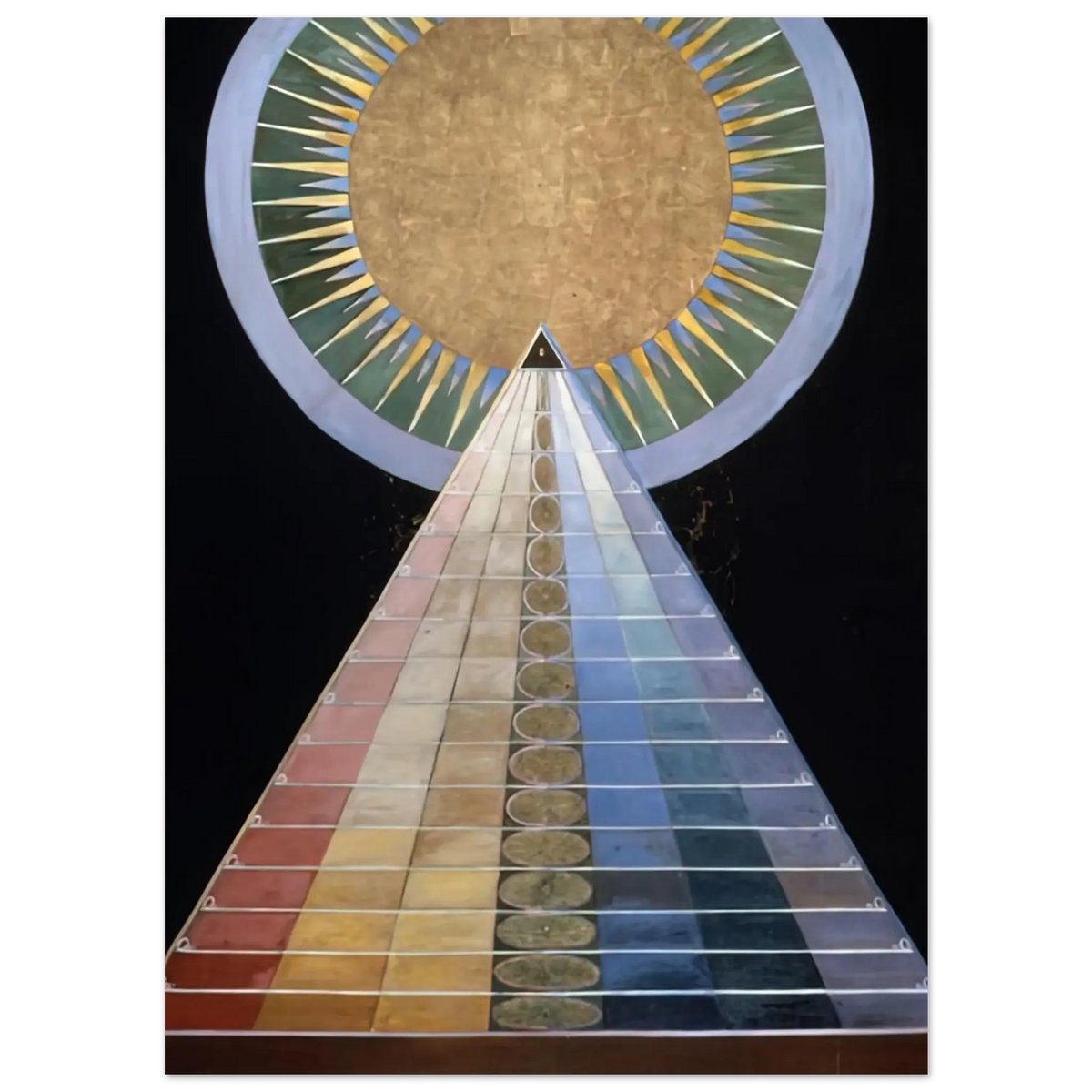 Hilma af Klint - ALTAR PAINTING 1915 Wall art - A3 (29.7 x 42  cm) - Premium Wooden Framed Poster With Fine Art Paper - Wood frame