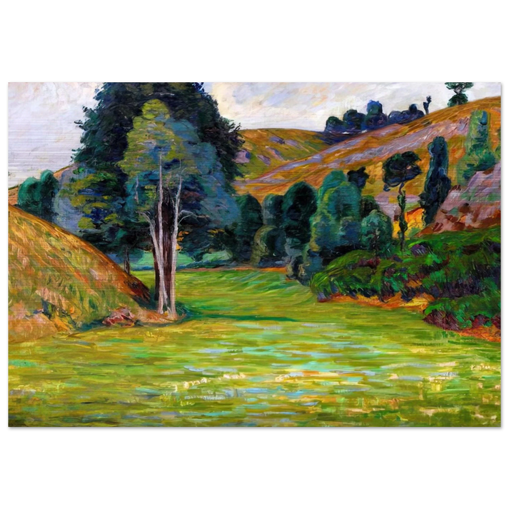 Valley in Pontgibaud - Armand Guillaumin Brushed Aluminum Print - 70x100 cm / 28x40 inches | Armand Guillaumin Aluminum Print | Armand Guillaumin Prints