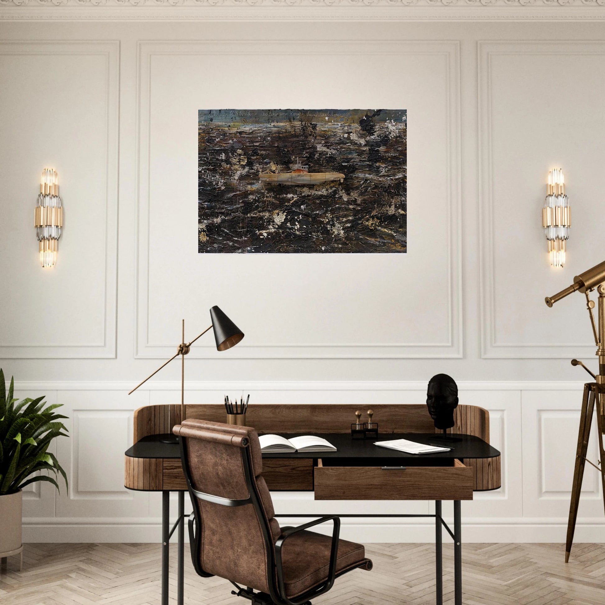 FOR VELIMIR KHLEBNIKOV THE DOCTRINE OF WAR BATTLES 2010 - Anselm Kiefer Brushed Aluminum Print - 70x100 cm / 28x40 inches | Anselm Kiefer Aluminum Print | Anselm Kiefer Prints