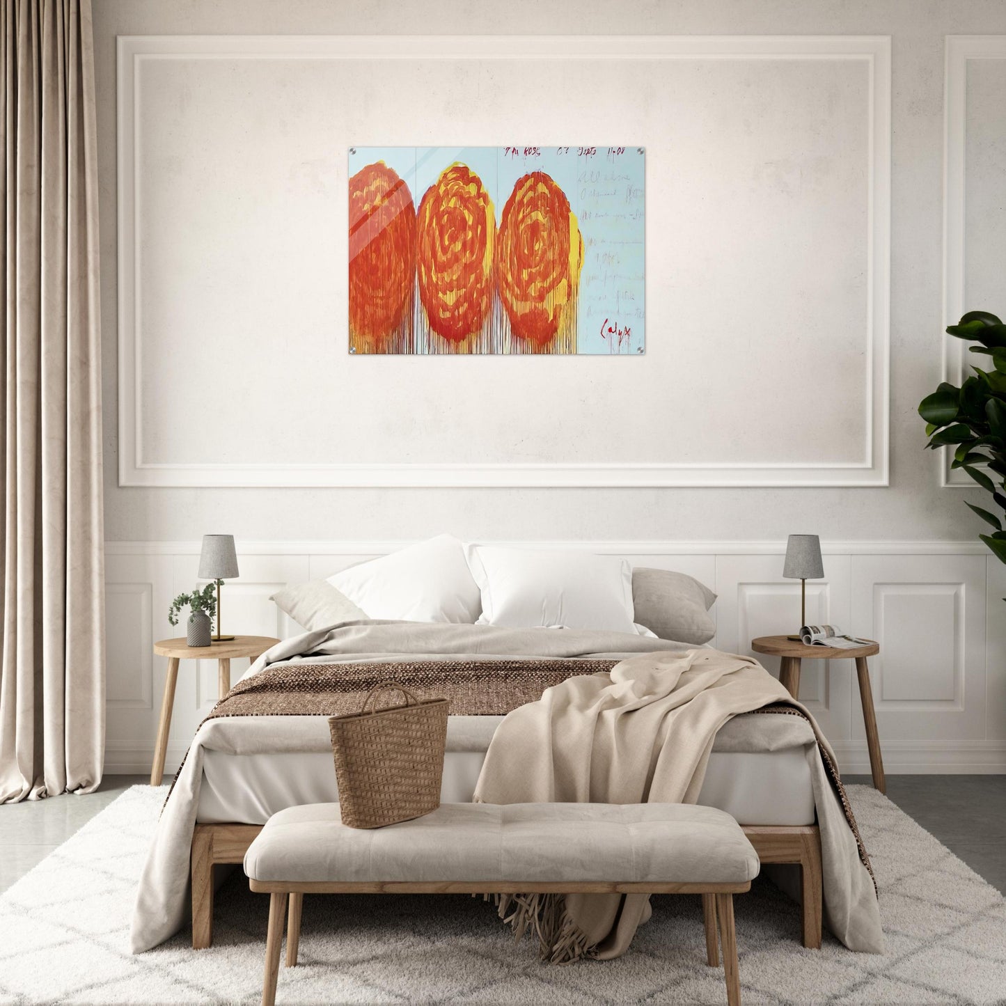 The Rose  II  - Cy Twombly Acrylic Print - 70x100 cm / 28x40″ inches