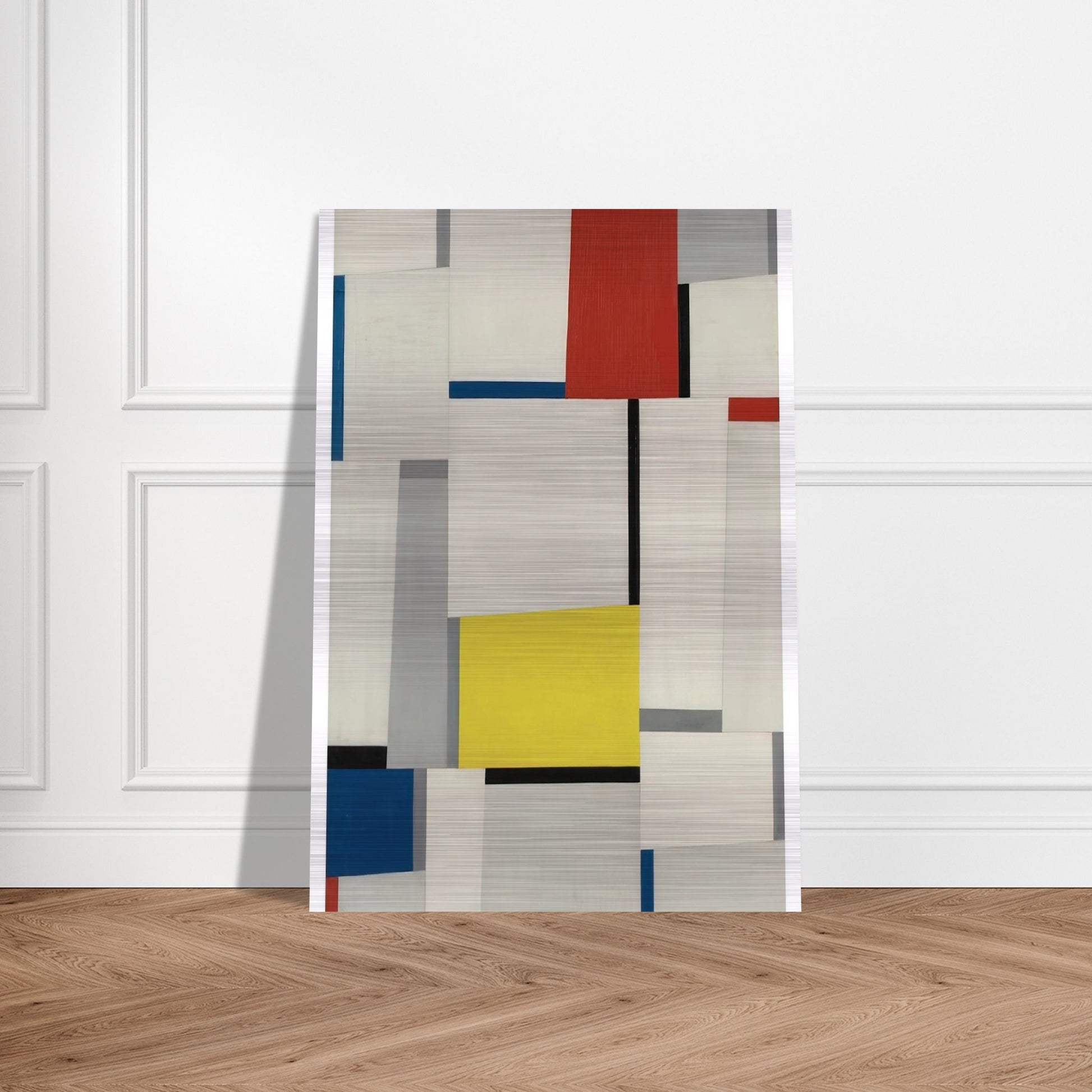 Relational Painting #65 - 1953 - Fritz Glarner Brushed Aluminum Print - 70x100 cm / 28x40 inches | Fritz Glarner Aluminum Print | Fritz Glarner Prints