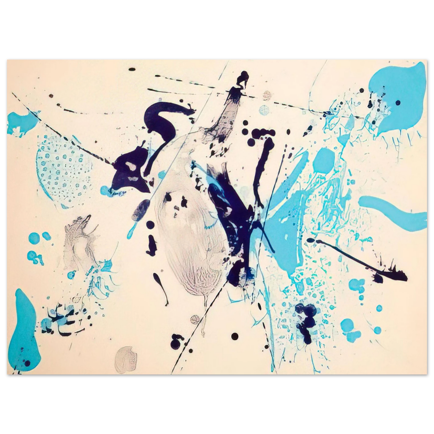 Sam Francis - Blue Violet  75x100 cm / 30x40inches Fine Art Poster