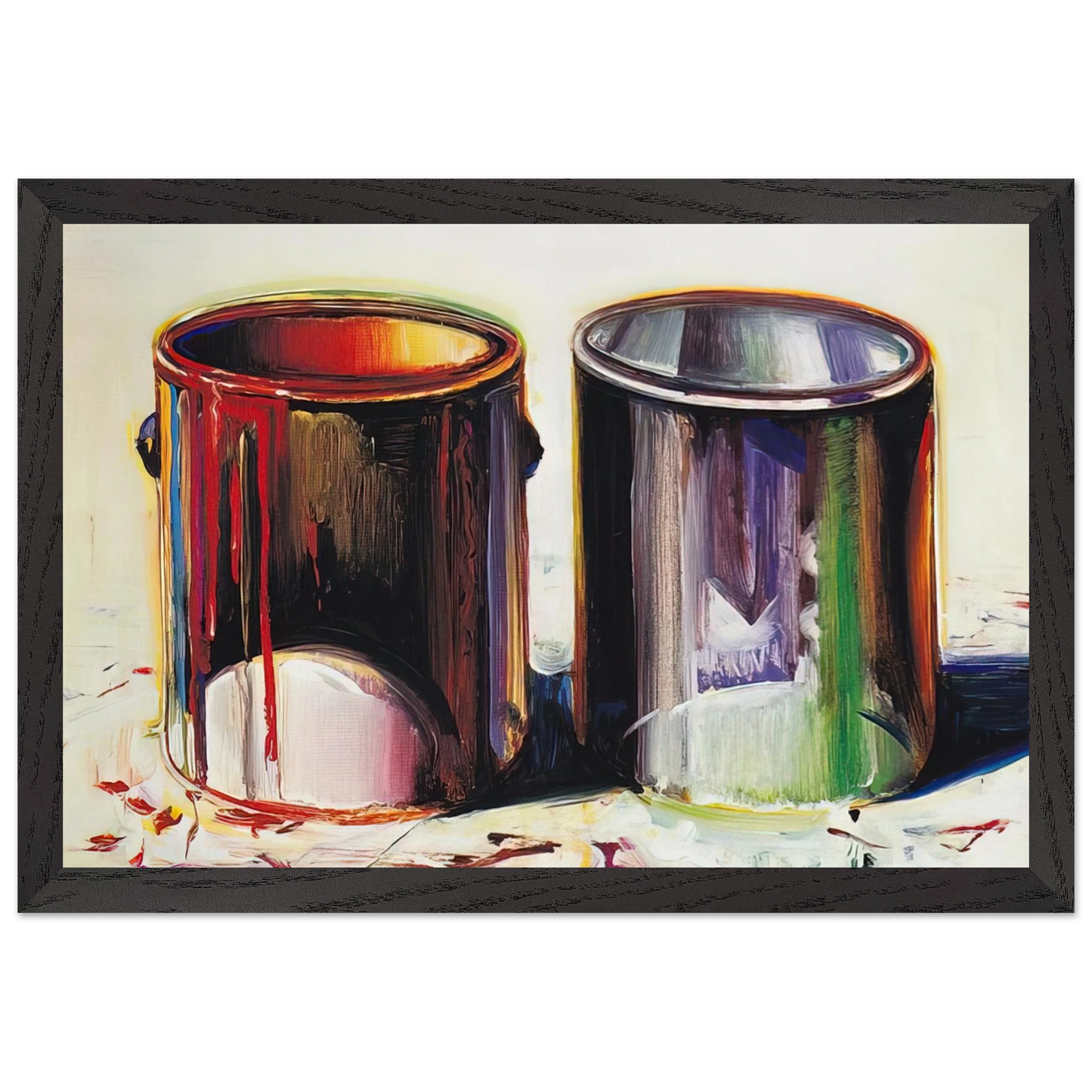 Wayne Thiebaud - Two Paint Cans - 1987 Wall Art - 30x40 cm / 12x16 inches - Fine Art Poster - -