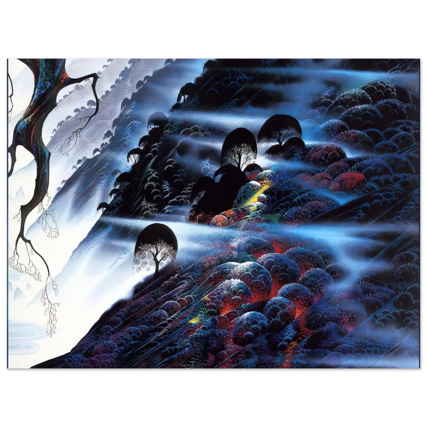 Eyvind Earle - Blue Light  75x100 cm / 30x40inches Fine Art Poster