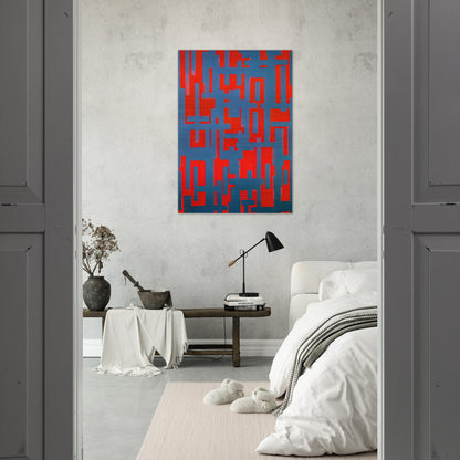 Untitled Red and Gray - 1950 - Ad Reinhardt Brushed Aluminum Print - 70x100 cm / 28x40 inches | Ad Reinhardt Aluminum Print | Ad Reinhardt Prints
