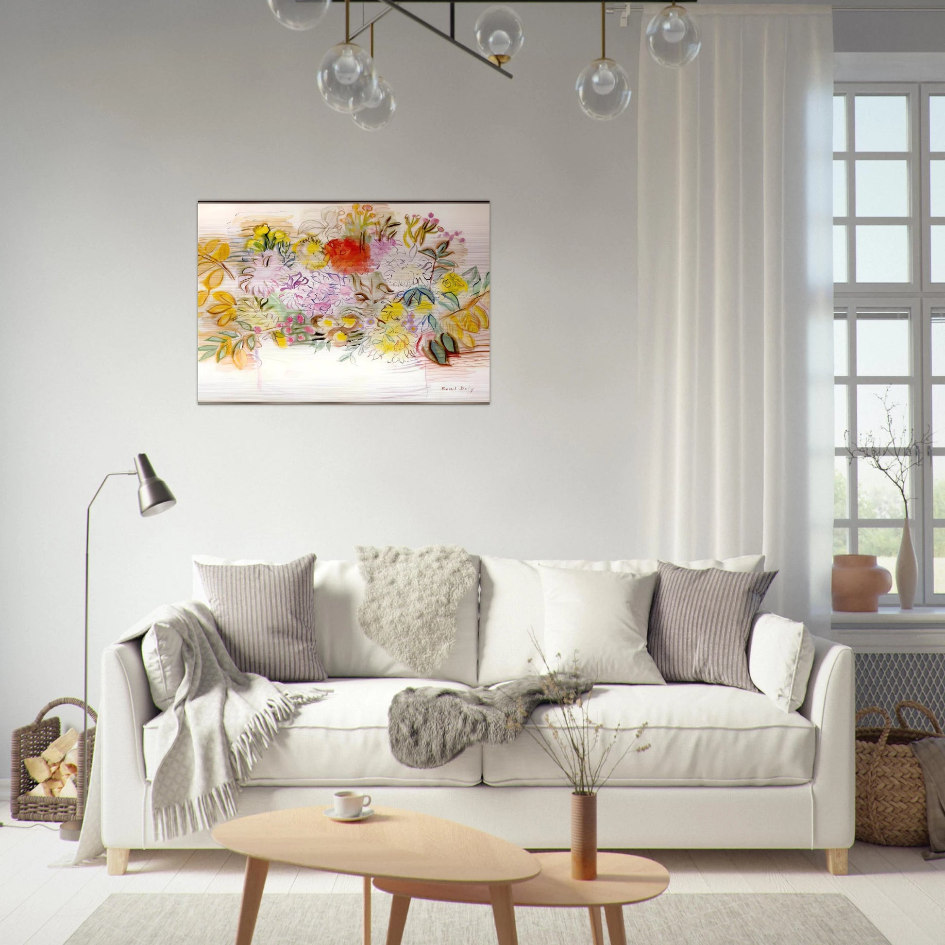 BOUQUET OF FLOWERS - Raoul Dufy Brushed Aluminum Print - 70x100 cm / 28x40 inches | Raoul Dufy Aluminum Print | Raoul Dufy Prints