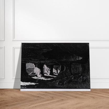 CAVE DWELLINGS NEAR SPERLINGA SICILY - MC Escher Brushed Aluminum Print - 70x100 cm / 28x40 inches | MC Escher Aluminum Print | MC Escher Prints