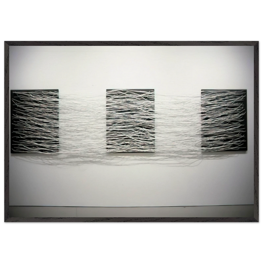 METRONOMIC IRREGULARITY II 1966 - Eva Hesse 70x100 cm / 28x40 inches Framed Art Print – Black Wooden Frame