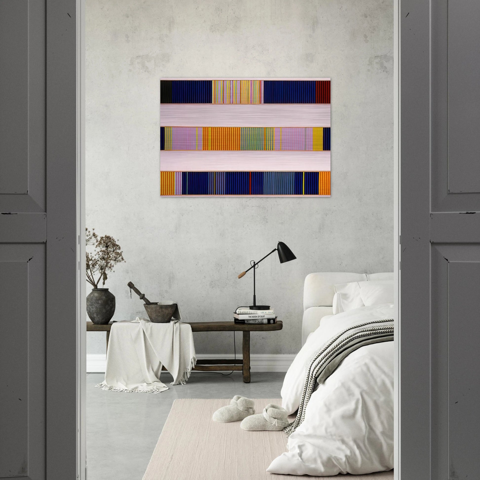Triple Jump - 1962 - Gene Davis Brushed Aluminum Print - 70x100 cm / 28x40 inches | Gene Davis Aluminum Print | Gene Davis Prints