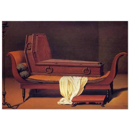 PERSPECTIVE MADAME RECAMIER BY DAVID 1949 - Rene Magritte Brushed Aluminum Print - 70x100 cm / 28x40 inches | Rene Magritte Aluminum Print | Rene Magritte Prints