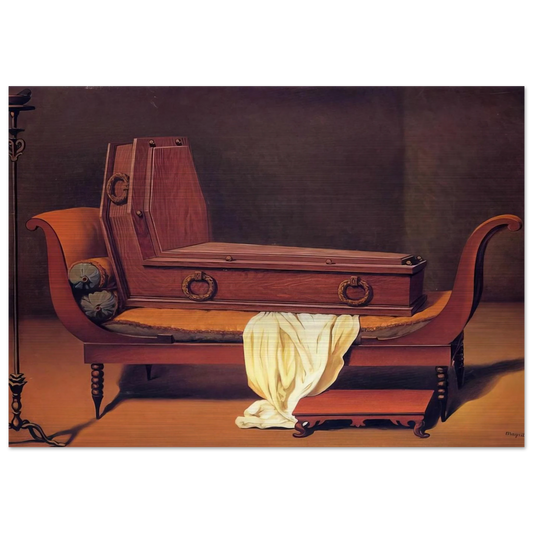 PERSPECTIVE MADAME RECAMIER BY DAVID 1949 - Rene Magritte Brushed Aluminum Print - 70x100 cm / 28x40 inches | Rene Magritte Aluminum Print | Rene Magritte Prints