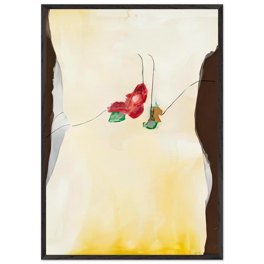 Chill Factor 1973- - Helen Frankenthaler 70x100 cm / 28x40 inches Framed Art Print – Black Wooden Frame