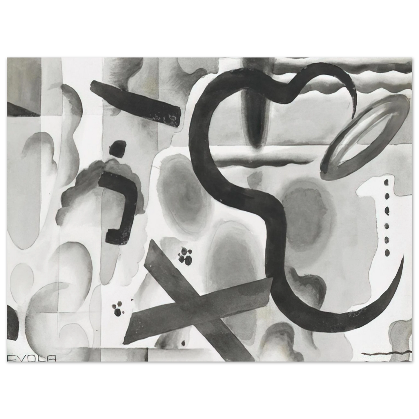 Julius Evola - Untitled - Dada  75x100 cm / 30x40inches Fine Art Poster