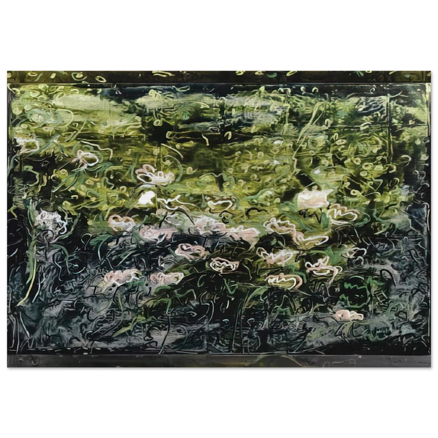 Acquatico - Art Informel - Mario Schifano Brushed Aluminum Print - 70x100 cm / 28x40 inches | Mario Schifano Aluminum Print | Mario Schifano Prints