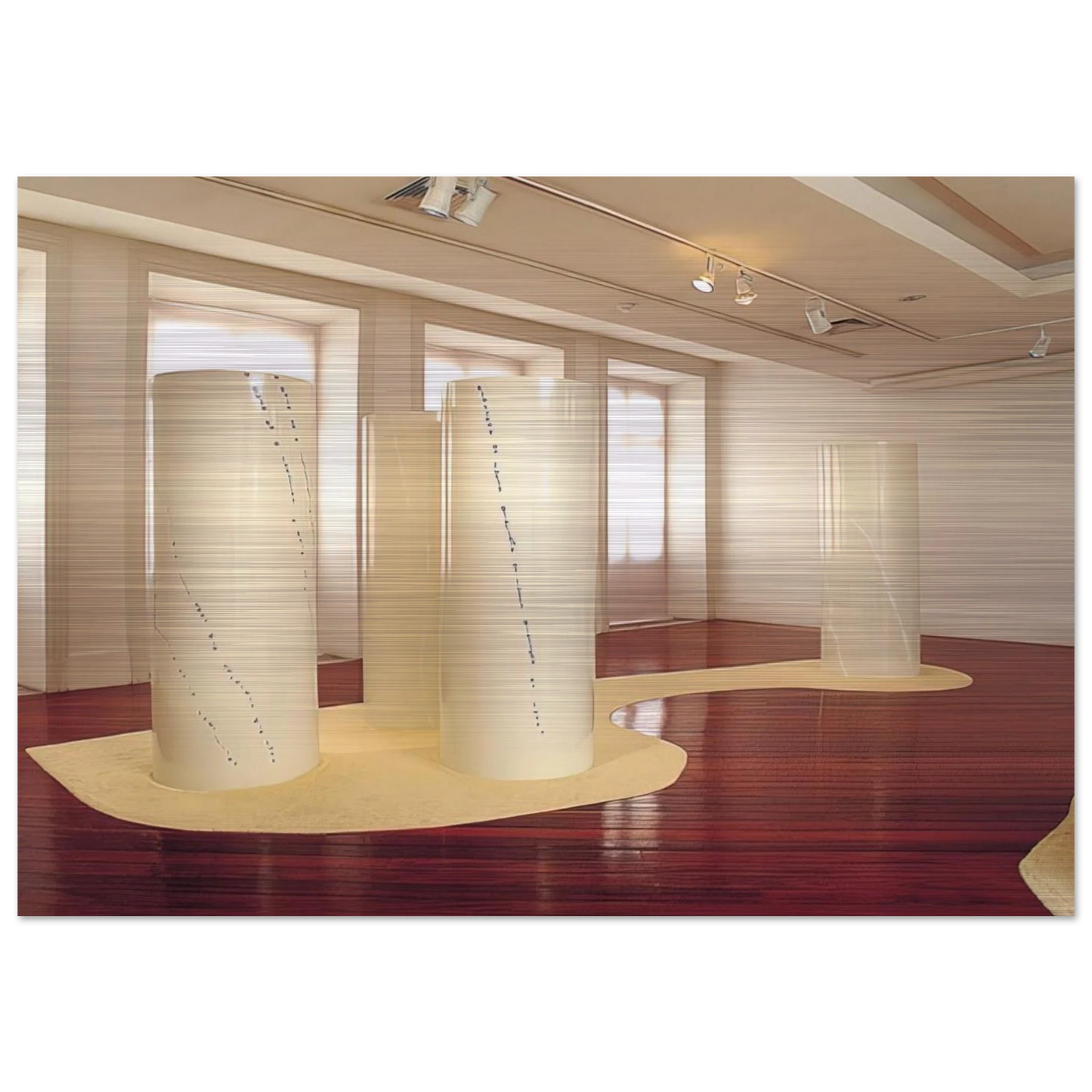 Cylinders - 2001 - Lygia Pape Brushed Aluminum Print - 70x100 cm / 28x40 inches | Lygia Pape Aluminum Print | Lygia Pape Prints