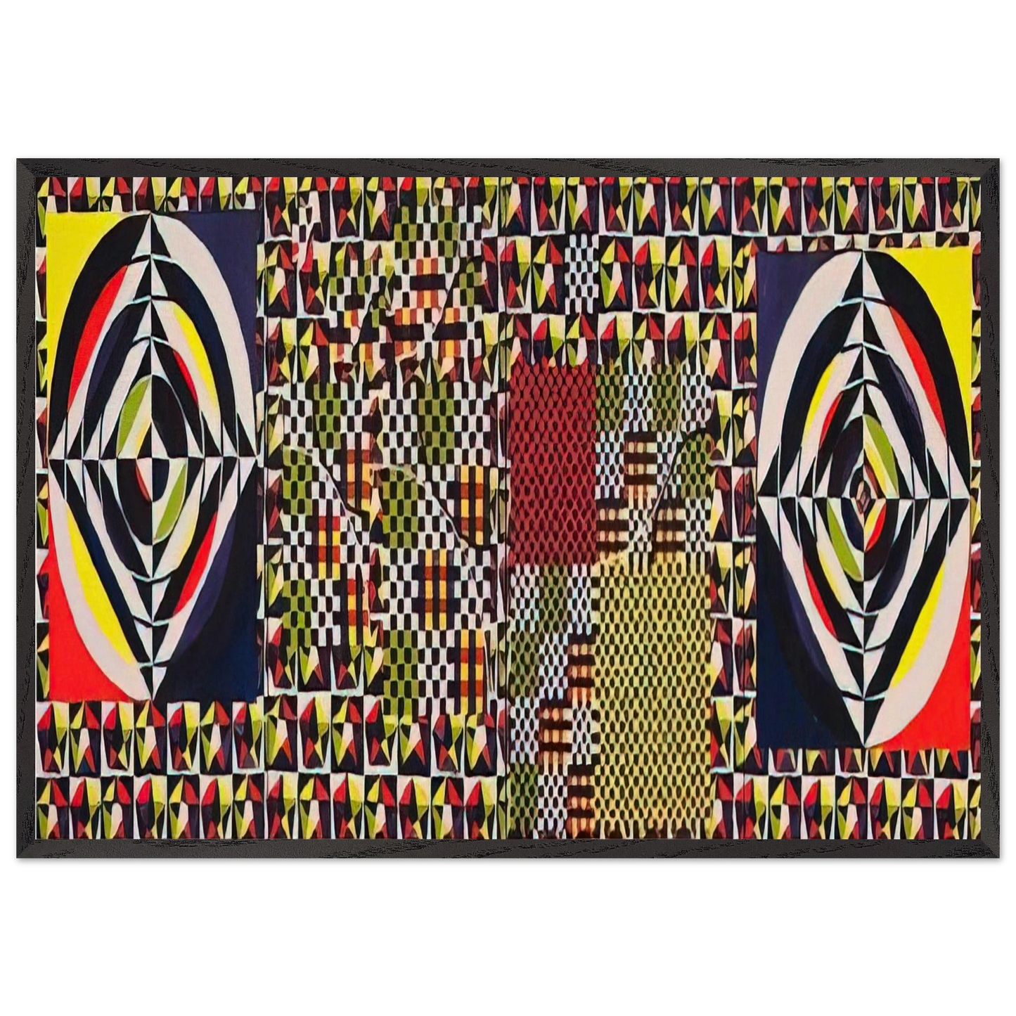 The Pythagorean Theorem - 1964 - Alfred Jensen 70x100 cm / 28x40 inches Framed Art Print – Black Wooden Frame
