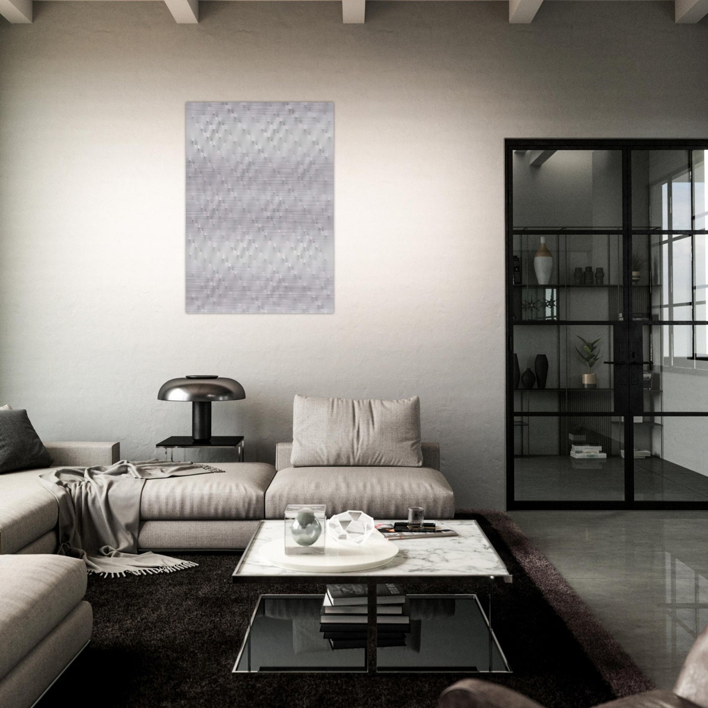 Superficie bianca - 2005 - Enrico Castellani Brushed Aluminum Print - 70x100 cm / 28x40 inches | Enrico Castellani Aluminum Print | Enrico Castellani Prints
