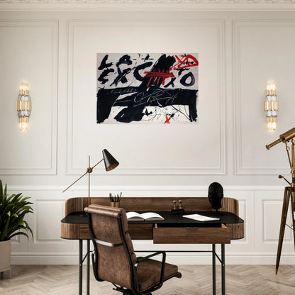 NEGRE I ROIG III FORA 1976 - Antoni Tapies Brushed Aluminum Print - 70x100 cm / 28x40 inches | Antoni Tapies Aluminum Print | Antoni Tapies Prints